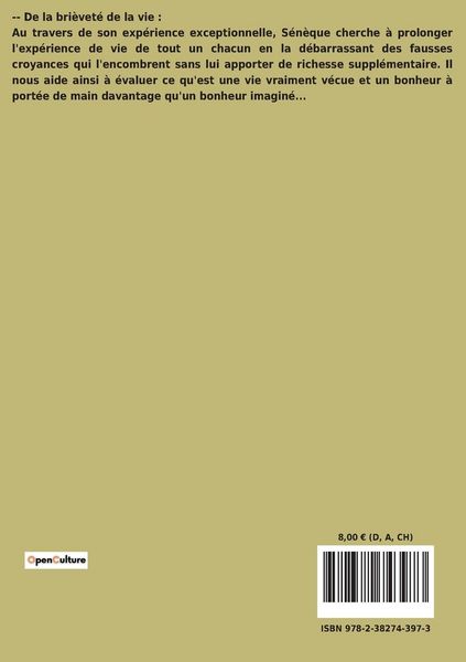 Produktbild: De la bri&egrave;vet&eacute; de la vie