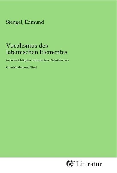 Produktbild: Vocalismus des lateinischen Elementes