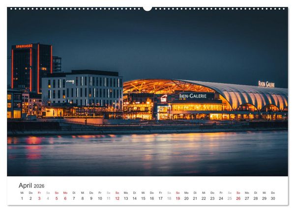 Produktbild: D&auml;mmerung in der Metropolregion Rhein-Neckar (hochwertiger Premium Wandkalender 2026 DIN A2 quer), Kunstdruck in Hochglanz