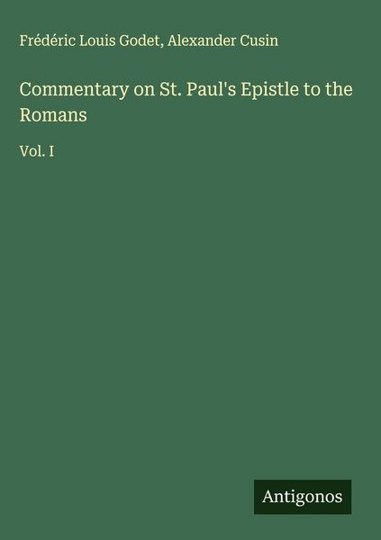 Produktbild: Commentary on St. Paul's Epistle to the Romans