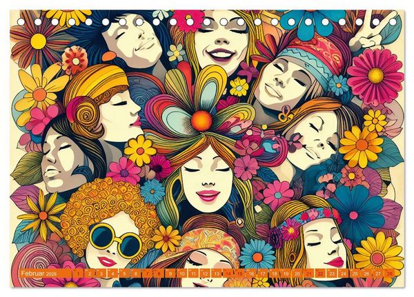 Produktbild: Psychodelic Art (Tischkalender 2026 DIN A5 quer), CALVENDO Monatskalender