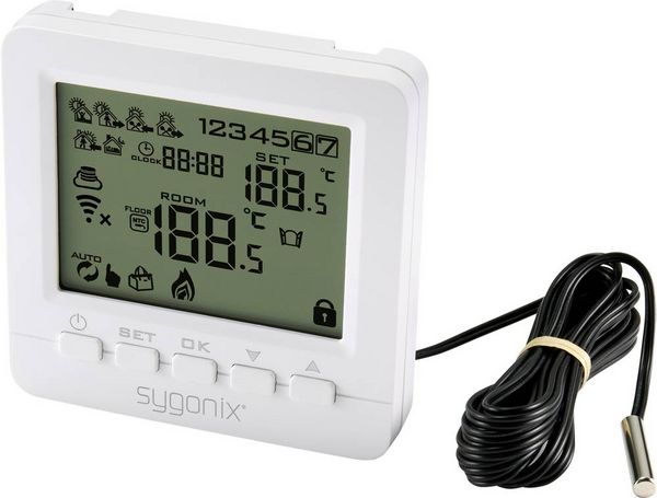 Produktbild: Sygonix SY-4500820 Funk-Raumthermostat Unterputz Wochenprogramm 1St.