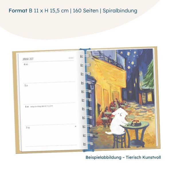Produktbild: Terminplaner 2027 Tierisch kunstvoll