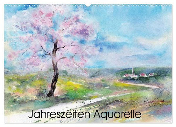 Produktbild: Jahreszeiten Aquarelle (Wandkalender 2026 DIN A2 quer), CALVENDO Monatskalender