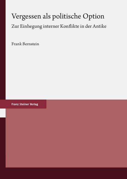 Produktbild: Vergessen als politische Option