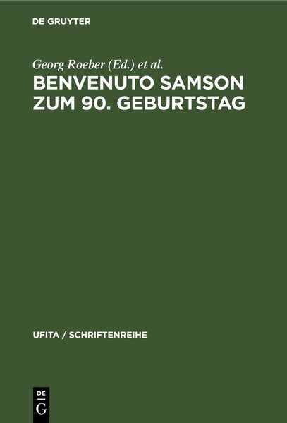 Produktbild: Benvenuto Samson zum 90. Geburtstag