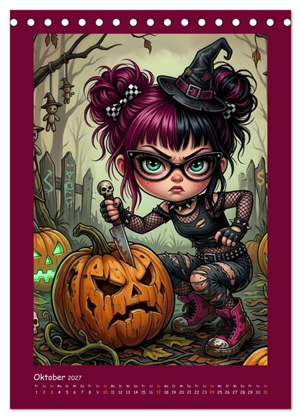 Produktbild: Fabulous Dolls - Gothic-G&ouml;res Abenteuer (Tischkalender 2027 DIN A5 hoch), CALVENDO Monatskalender