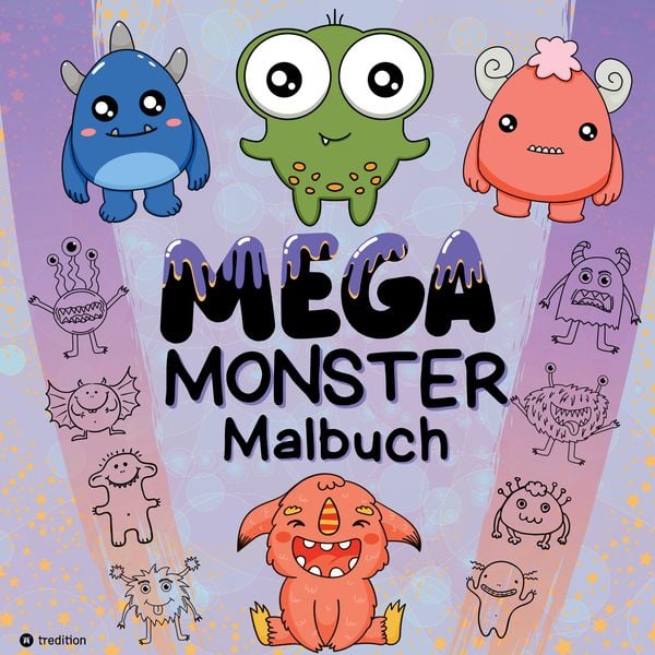 Produktbild: Mega Monster Malbuch Lustiges Ausmalbuch für Kinder Monstermalbuch für Jungen und Mädchen 7-11 Jahr, Kreatives Monsterbuch Geschenkidee gegen Langewei