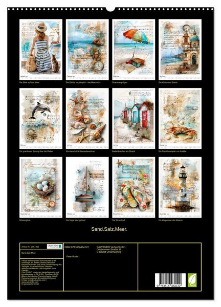 Produktbild: Sand.Salz.Meer. (hochwertiger Premium Wandkalender 2026 DIN A2 hoch), Kunstdruck in Hochglanz
