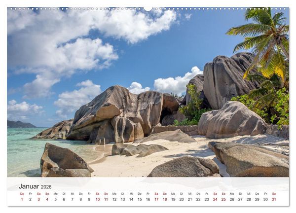 Produktbild: Seychellen - Trauminseln im Indischen Ozean (Wandkalender 2026 DIN A2 quer), CALVENDO Monatskalender