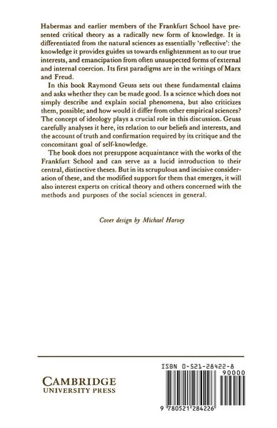 Produktbild: The Idea of a Critical Theory