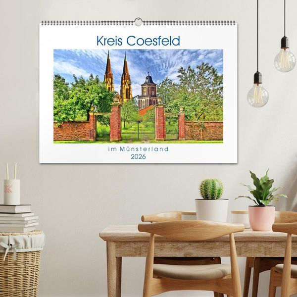 Produktbild: Kreis Coesfeld im M&uuml;nsterland - Stadt Land Flu&szlig; (Wandkalender 2026 DIN A2 quer), CALVENDO Monatskalender
