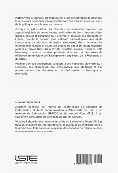 Produktbild: Sch&ouml;pfel, J: Partage et valorisation des donn&eacute;es de recherch