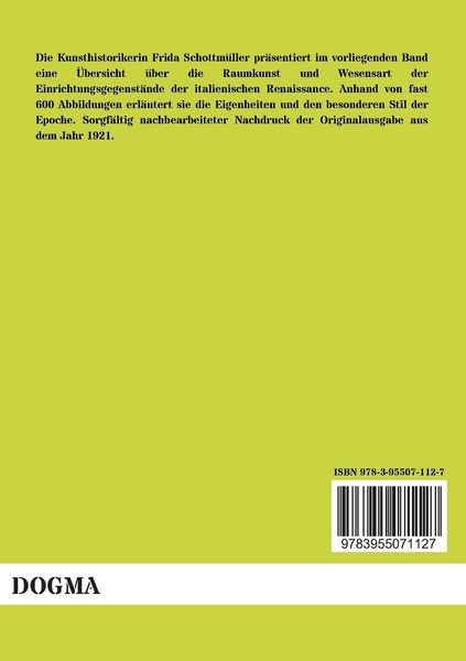Produktbild: Wohnungskultur und M&ouml;bel der italienischen Renaissance