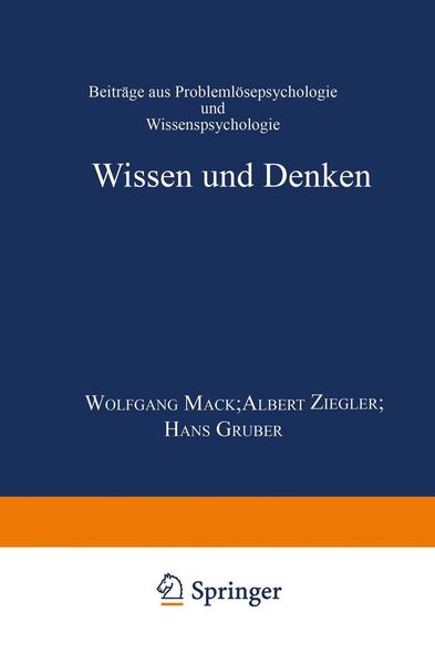 Produktbild: Wissen und Denken