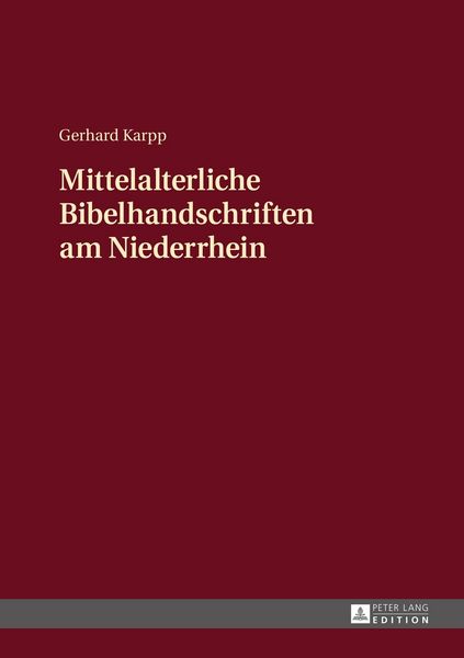 Produktbild: Mittelalterliche Bibelhandschriften am Niederrhein