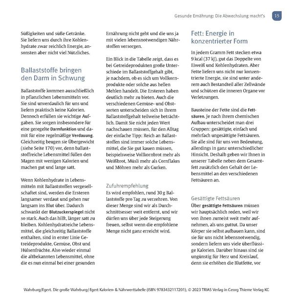 Produktbild: Die gro&szlig;e Wahrburg/Egert Kalorien-&-N&auml;hrwerttabelle