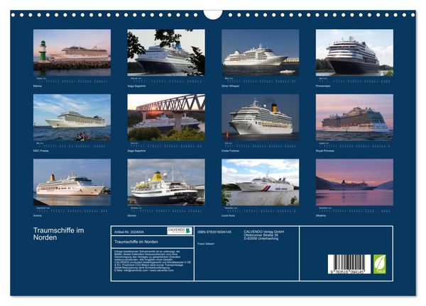 Produktbild: Traumschiffe im Norden (Wandkalender 2026 DIN A3 quer), CALVENDO Monatskalender