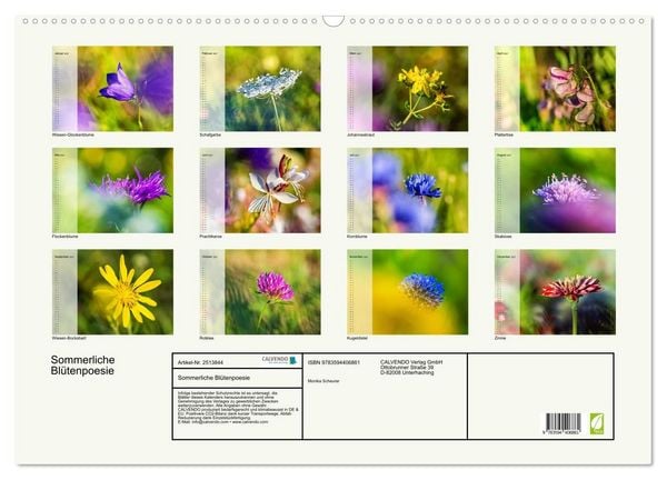Produktbild: Sommerliche Bl&uuml;tenpoesie (Wandkalender 2027 DIN A2 quer), CALVENDO Monatskalender