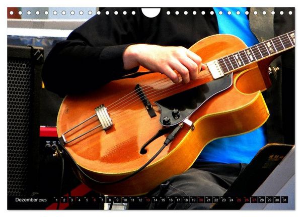 Produktbild: JAZZGITARREN in Szene gesetzt (Wandkalender 2026 DIN A4 quer), CALVENDO Monatskalender
