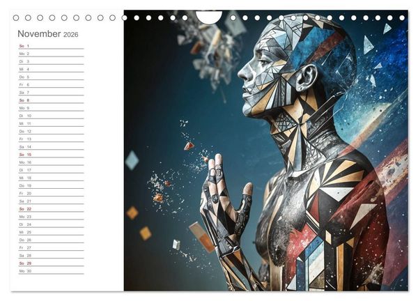 Produktbild: Tarnung und Illusion KI-Kunstvolle Verschmelzung von K&ouml;rper und Umgebung (Wandkalender 2026 DIN A4 quer), CALVENDO Monatskalender