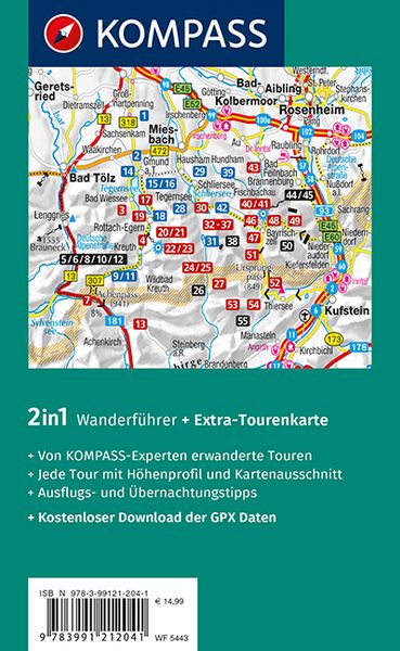 Produktbild: KOMPASS Wanderf&uuml;hrer Tegernsee, Schliersee, 55 Touren mit Extra-Tourenkarte