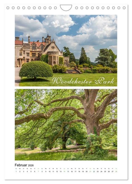 Produktbild: Gartenparadiese in England (Wandkalender 2026 DIN A4 hoch), CALVENDO Monatskalender