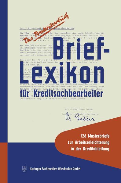 Produktbild: Brief-Lexikon f&uuml;r Kreditsachbearbeiter