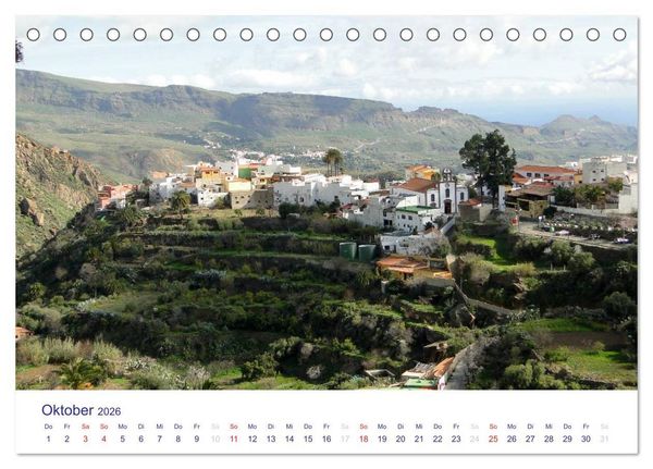 Produktbild: Die Canarischen Inseln - Gran Canaria (Tischkalender 2026 DIN A5 quer), CALVENDO Monatskalender