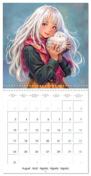 Produktbild: Des peluches - Inspir&eacute;es du style Manga (Calendrier mural carr&eacute; 2026 30x30 cm) Calendrier double avec une page pour vos prises de notes