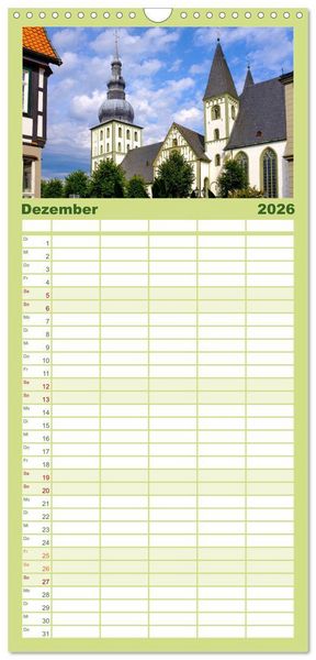Produktbild: Familienplaner 2026 - Ein Blick auf Lippstadt mit 5 Spalten (Wandkalender, 21 x 45 cm) CALVENDO