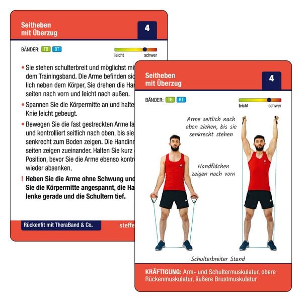 Produktbild: Trainingskarten: R&uuml;ckenfit mit TheraBand&reg; & Co.