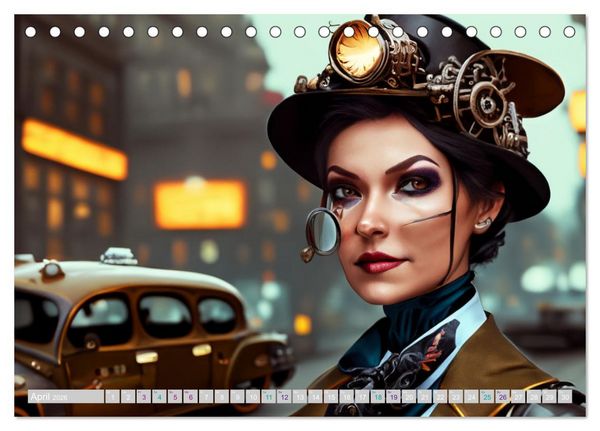Produktbild: Starke Frauen - Steampunk Lebenswelten (Tischkalender 2026 DIN A5 quer), CALVENDO Monatskalender
