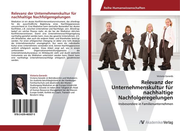 Produktbild: Relevanz der Unternehmenskultur f&uuml;r nachhaltige Nachfolgeregelungen