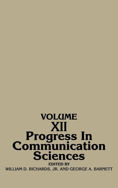 Produktbild: Progress in Communication Sciences, Volume 12