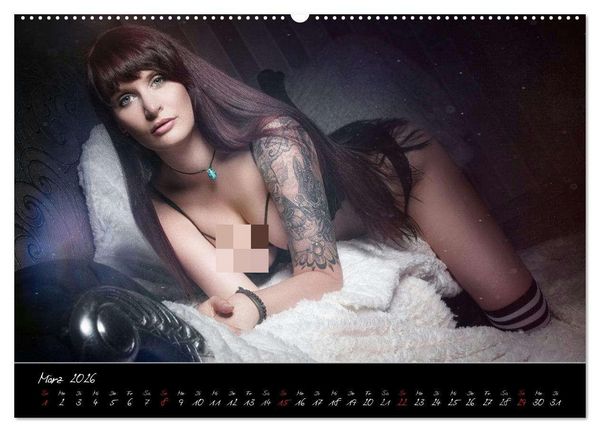 Produktbild: PinUp-Kalender 2026 (Wandkalender 2026 DIN A2 quer), CALVENDO Monatskalender
