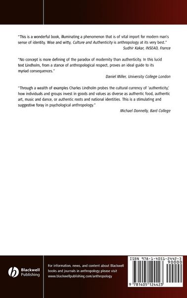 Produktbild: Culture and Authenticity
