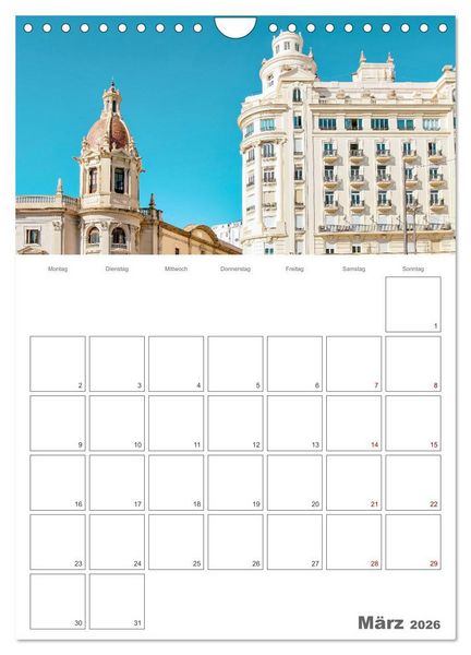 Produktbild: Valencia - Reiseplaner (Wandkalender 2026 DIN A4 hoch), CALVENDO Monatskalender