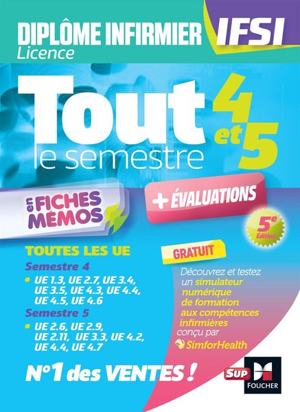 Produktbild: Tout le semestre 4 & 5 en fiches memos - DEI IFSI - 5e &eacute;dition - R&eacute;vision et entra&icirc;nement