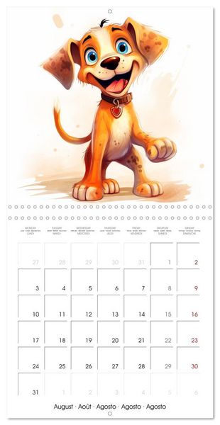 Produktbild: Chiens joyeux (Calendrier mural carr&eacute; 2026 30x30 cm) Calendrier double avec une page pour vos prises de notes
