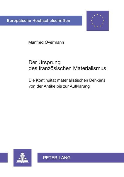 Produktbild: Der Ursprung des franz&ouml;sischen Materialismus