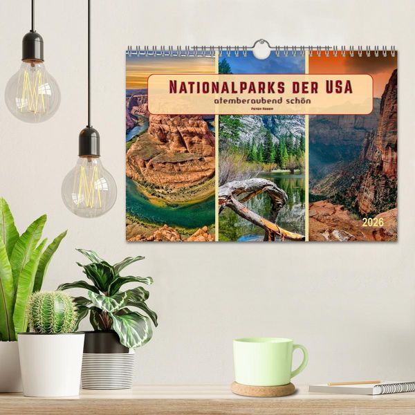 Produktbild: Nationalparks der USA - atemberaubend sch&ouml;n (Wandkalender 2026 DIN A4 quer), CALVENDO Monatskalender