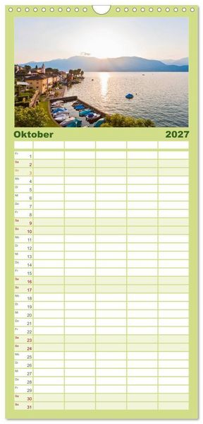 Produktbild: Familienplaner 2027 - TESSIN Werner Dieterich mit 5 Spalten (Wandkalender, 21 x 45 cm) CALVENDO