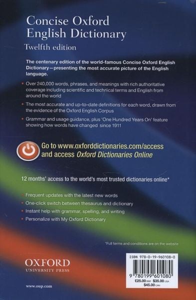 Produktbild: Concise Oxford English Dictionary