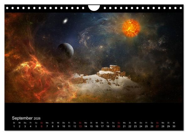 Produktbild: Kosmische Panoramen (Wandkalender 2026 DIN A4 quer), CALVENDO Monatskalender