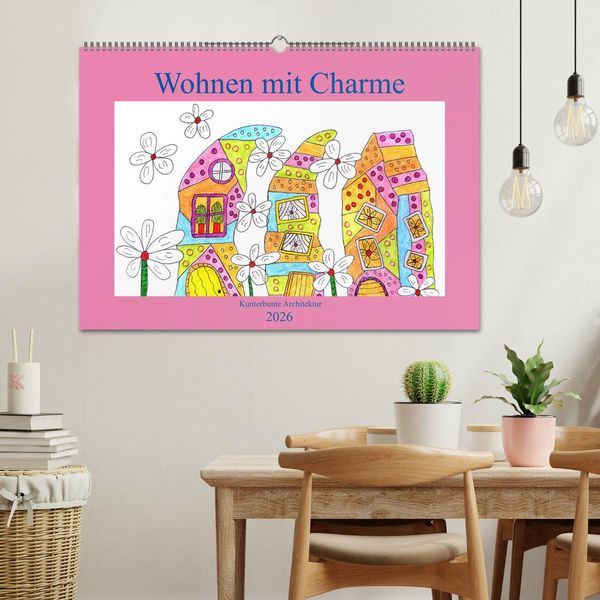 Produktbild: Wohnen mit Charme (Wandkalender 2026 DIN A2 quer), CALVENDO Monatskalender
