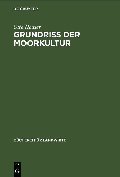 Produktbild: Grundri&szlig; der Moorkultur