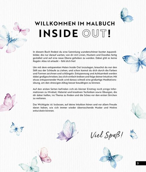 Produktbild: Malbuch Inside Out: Watercolor Tiere