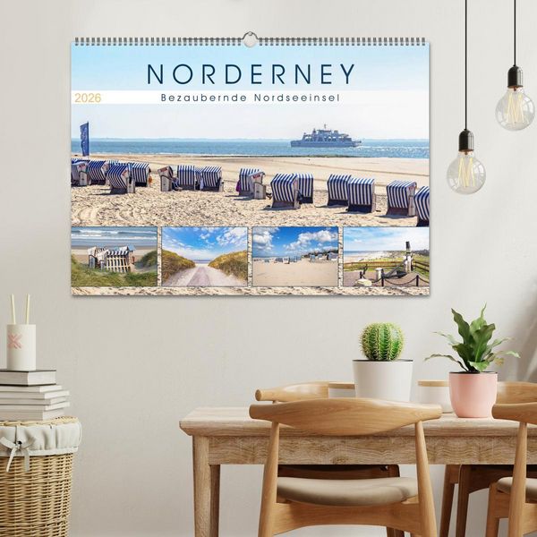 Produktbild: NORDERNEY Bezaubernde Nordseeinsel (Wandkalender 2026 DIN A2 quer), CALVENDO Monatskalender