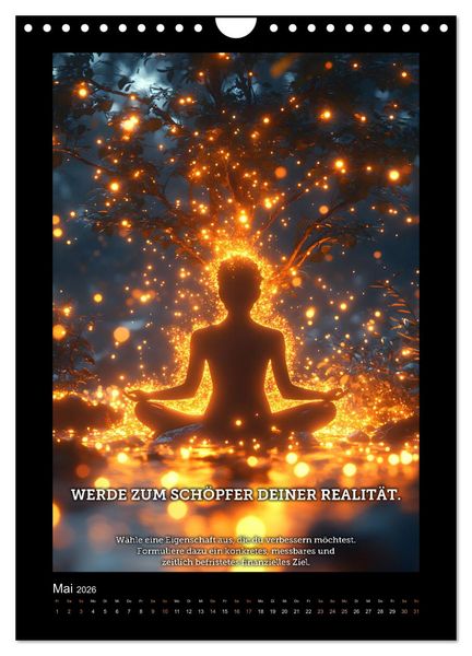 Produktbild: Vom Tr&auml;umen zum Tun! - Erschaffe dir in 12 Monaten dein Million&auml;rs-Mindset. (Wandkalender 2026 DIN A4 hoch), CALVENDO Monatskalender